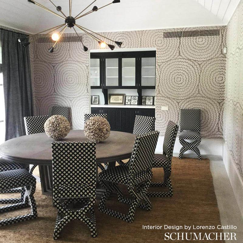 Schumacher Feather Bloom Sisal Dove Wallpaper - Image 2