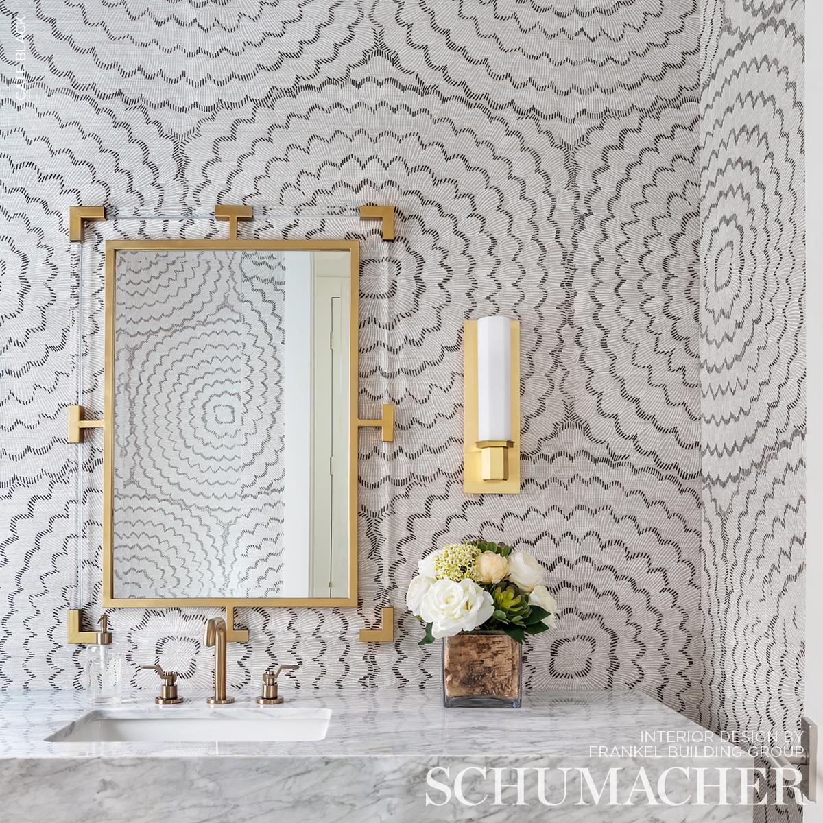 Schumacher Feather Bloom Sisal Dove Wallpaper - Image 5