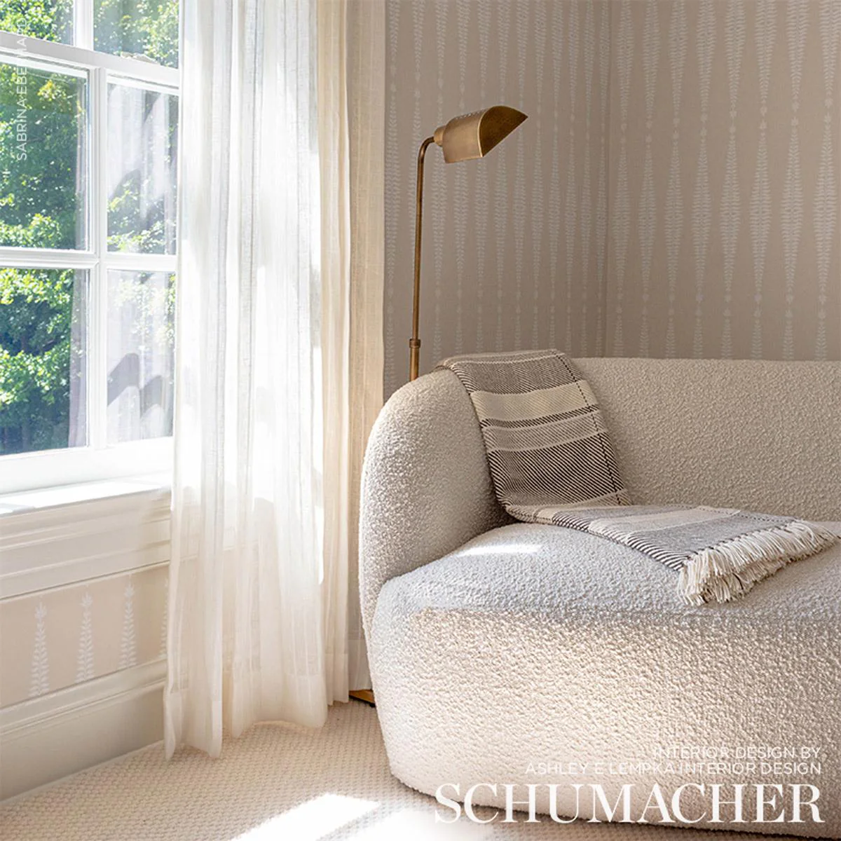 Schumacher Fern Tree Bone Wallpaper - Image 4