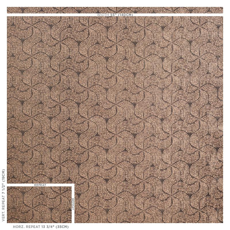 Schumacher Fiador Brown Fabric - Image 2