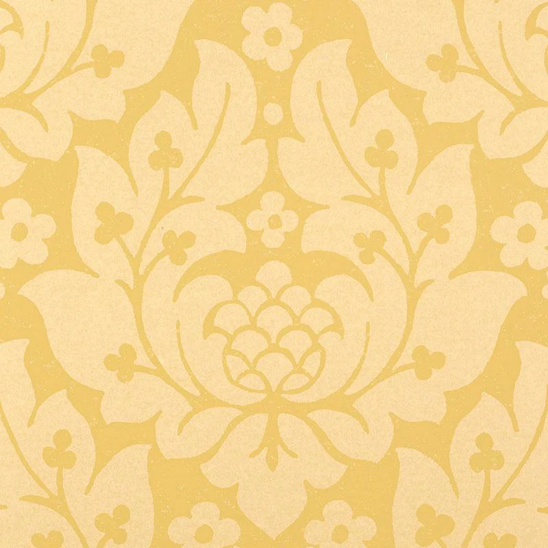 Schumacher Fiore Damask Buttercup Wallpaper - Image 2