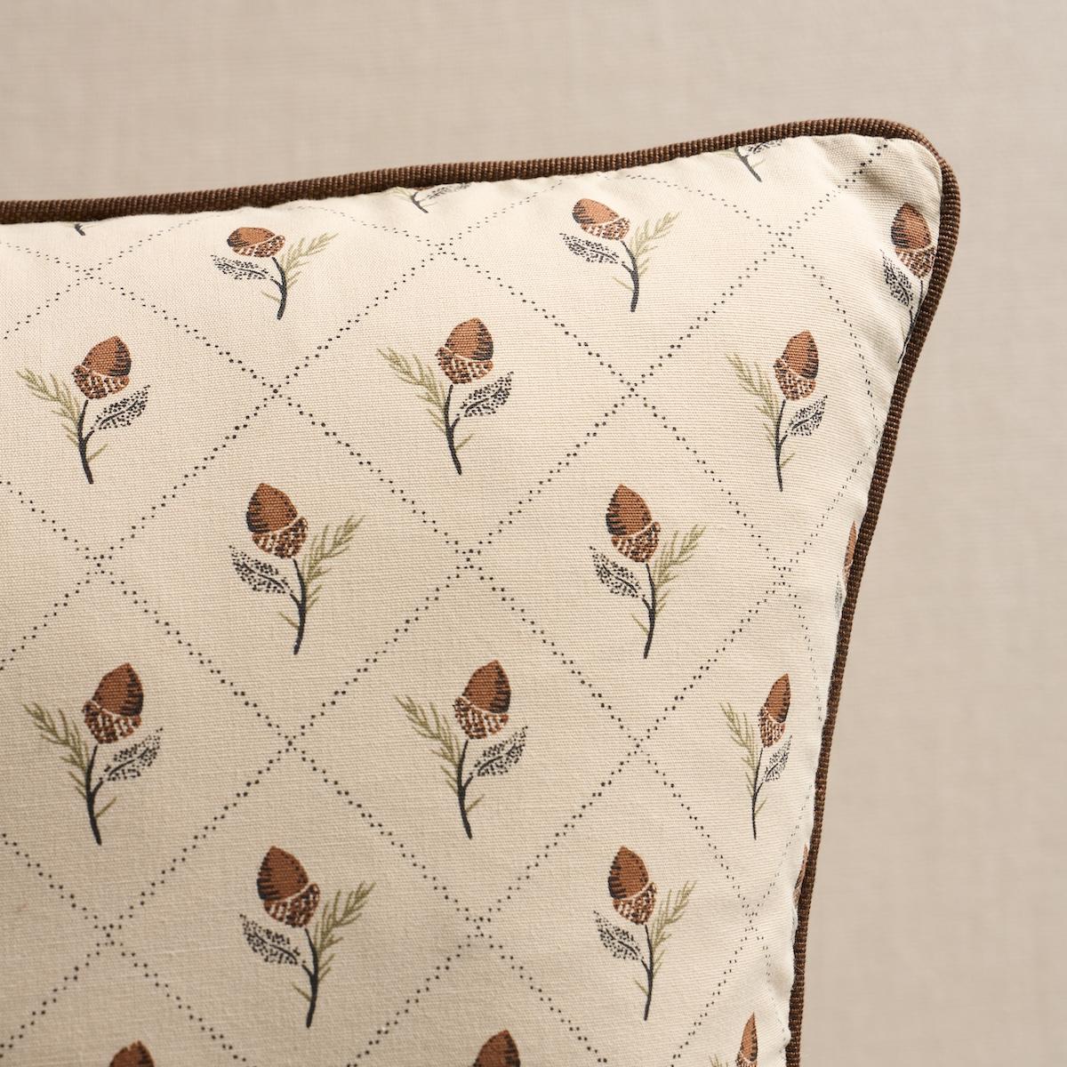 Schumacher Flax 18" X 18" Holden Hand Print Pillow - Image 2
