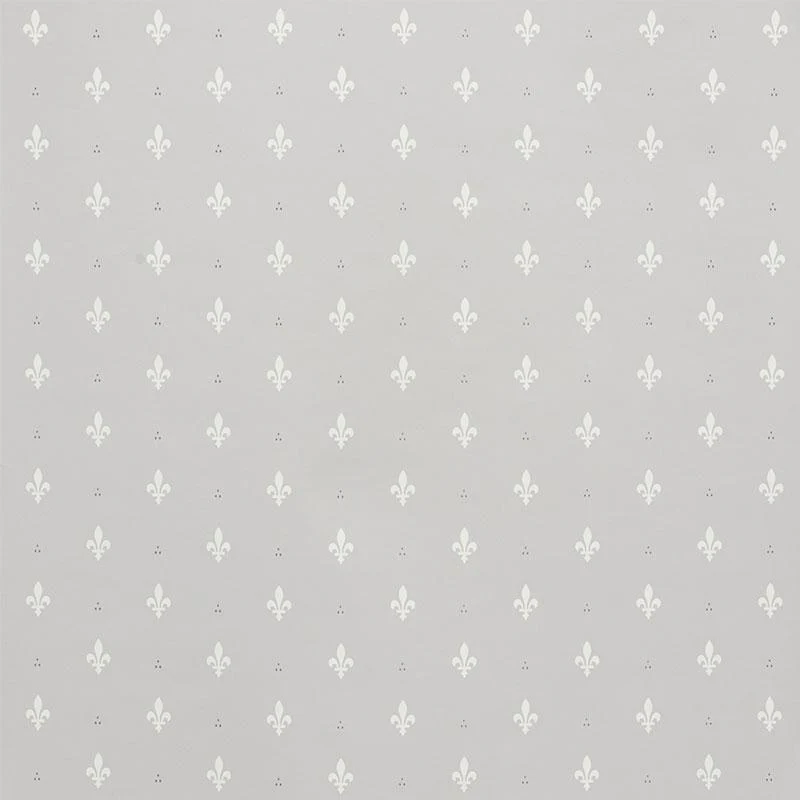 Schumacher Fleur De Lis Grey Wallpaper - Image 2