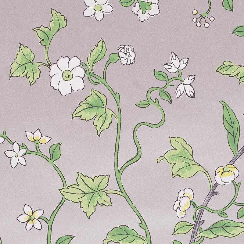 Schumacher Floraison Citron Shimmer Wallpaper - Image 2