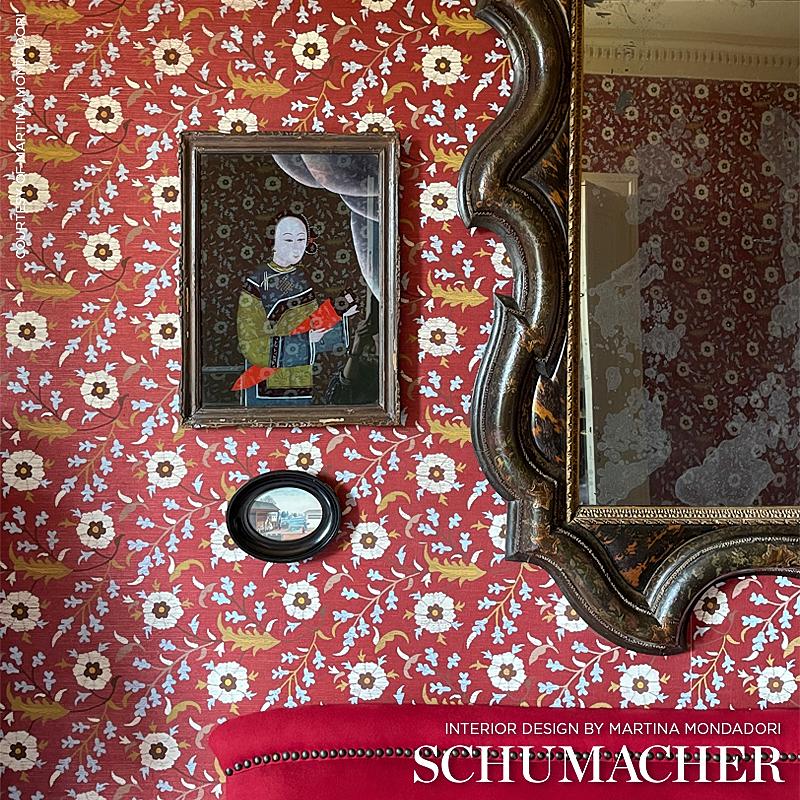 Schumacher Floralia Sisal Parchment Wallpaper - Image 5