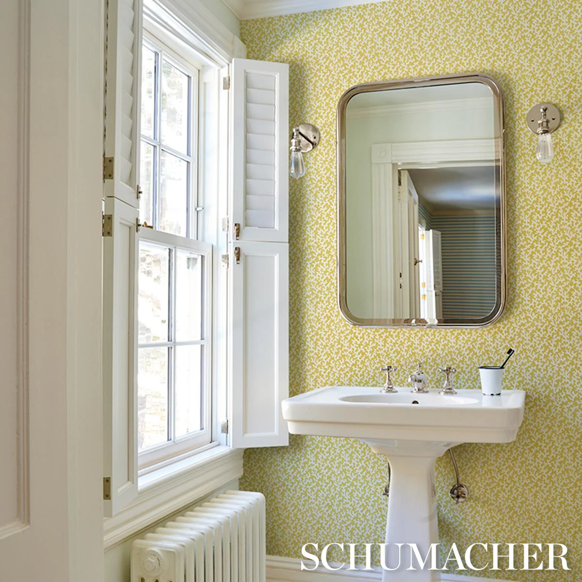Schumacher Folly Mimosa Wallpaper - Image 6