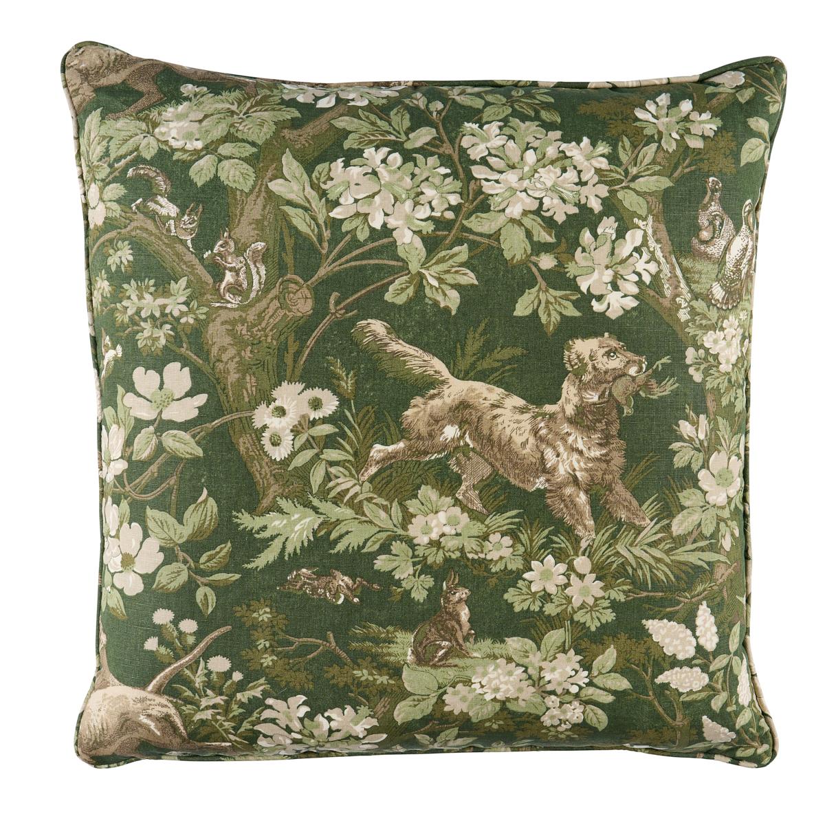 Schumacher Forest 20" X 20" Hound Meadow Pillow - Image 2