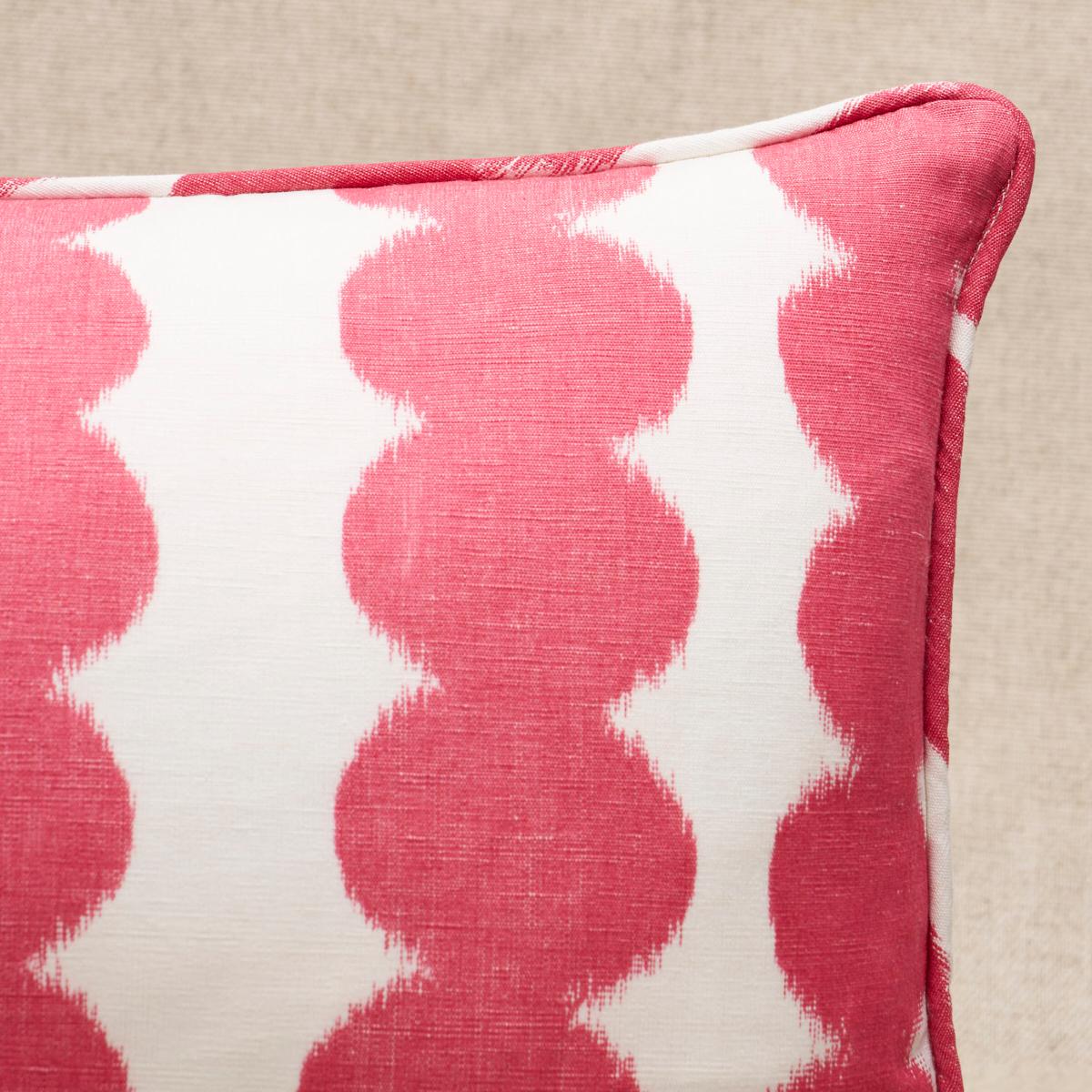 Schumacher Fuschia 24" X 12" Full Circle Pillow - Image 2