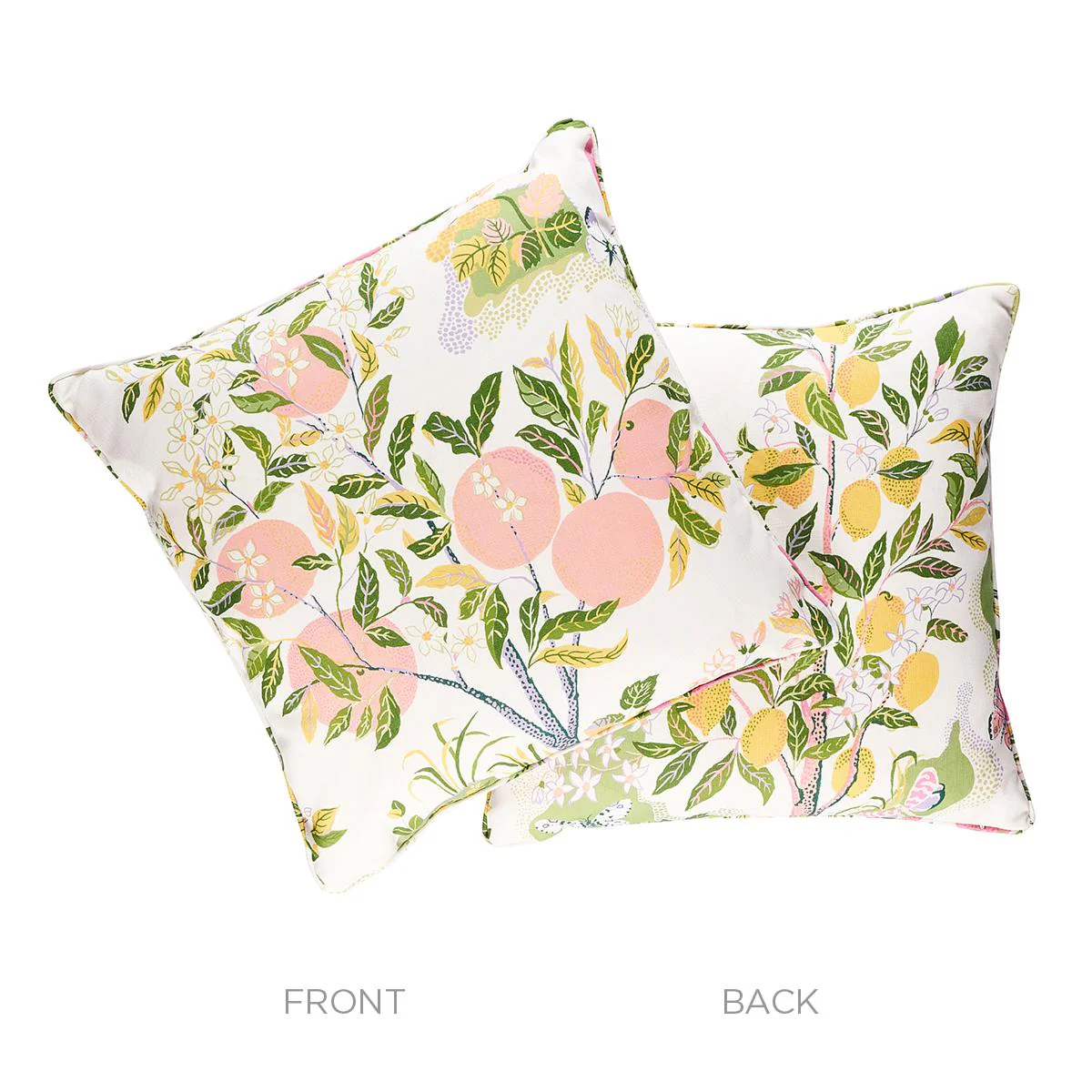 Schumacher Garden 22" X 22" Citrus Garden I/O Pillow - Image 3