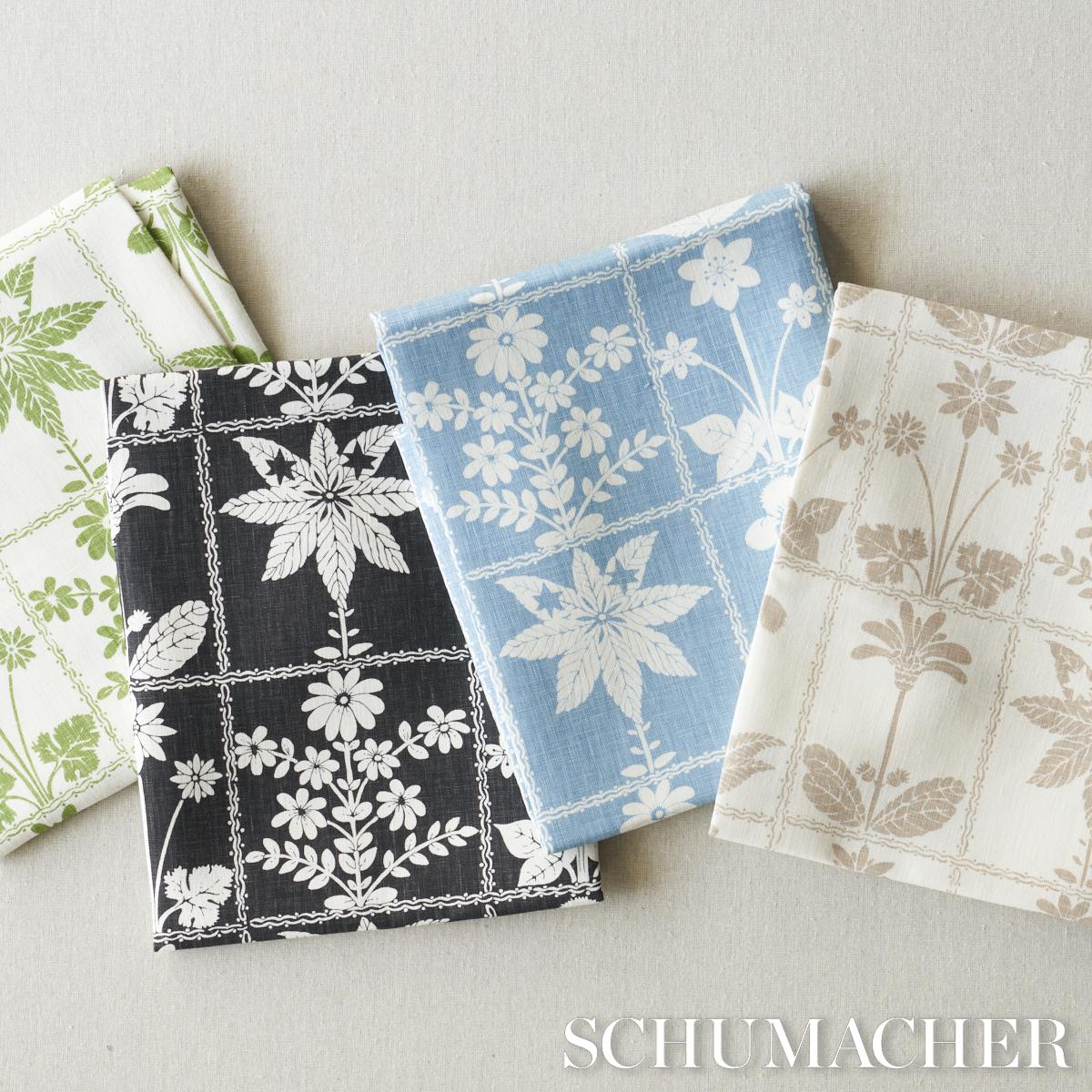 Schumacher Georgia Wildflowers Neutral Fabric - Image 7