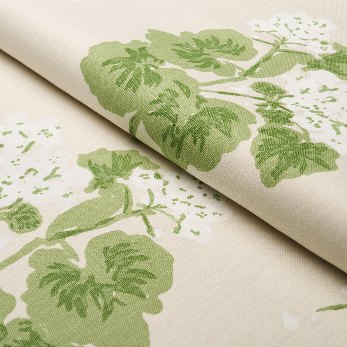 Schumacher Geranium White On Natural Fabric - Image 4