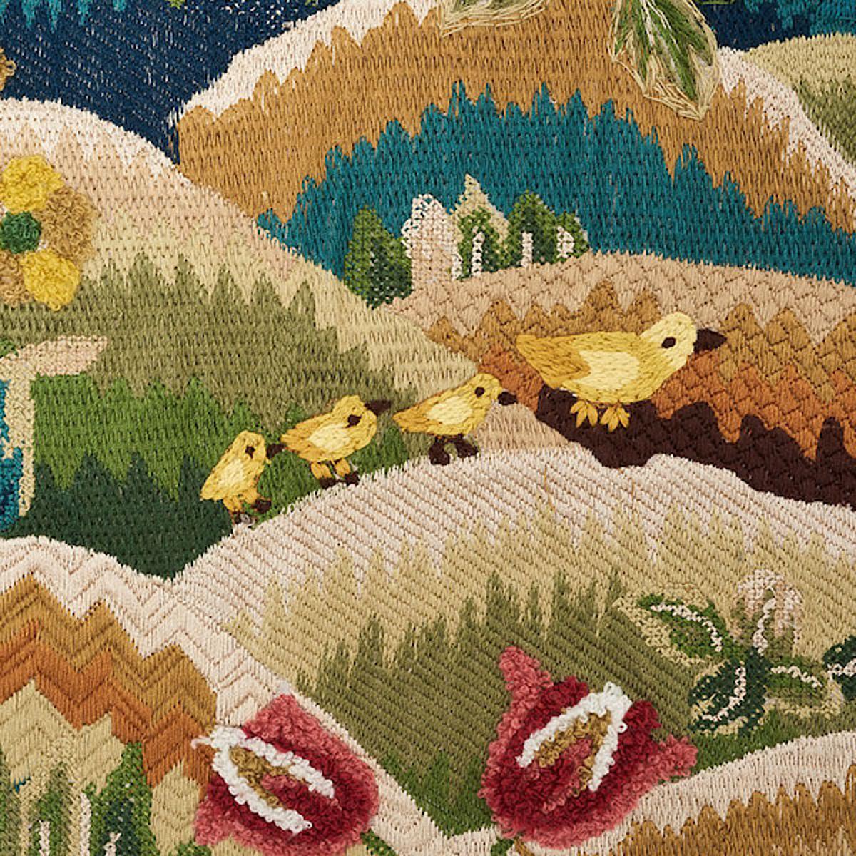 Schumacher Gerry Embroidery Document Fabric - Image 3
