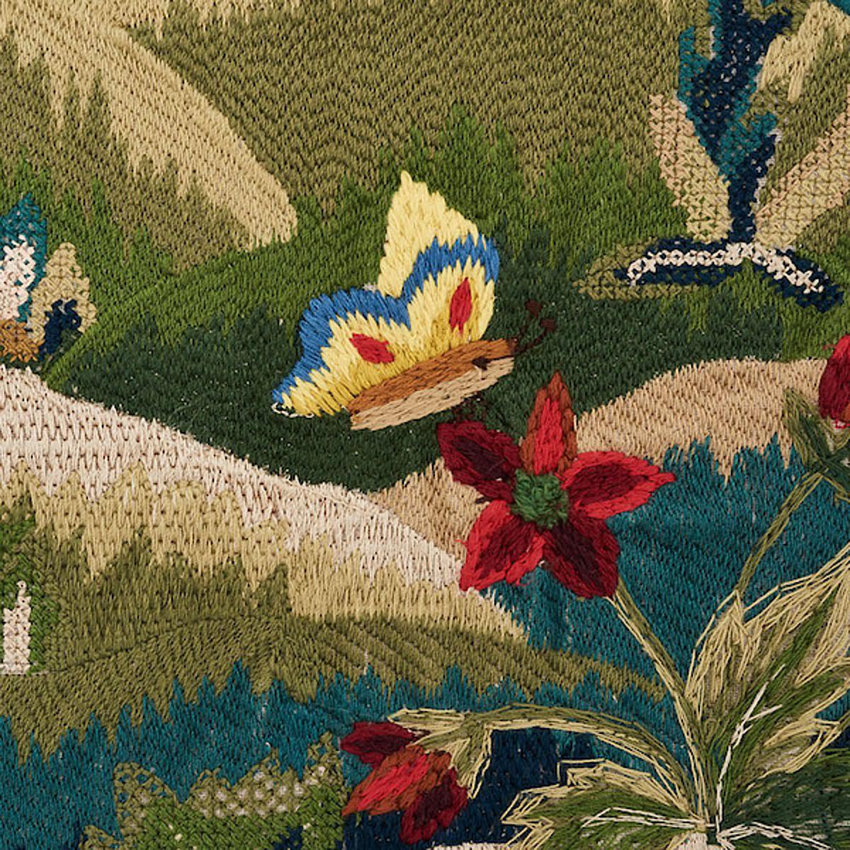 Schumacher Gerry Embroidery Document Fabric - Image 4