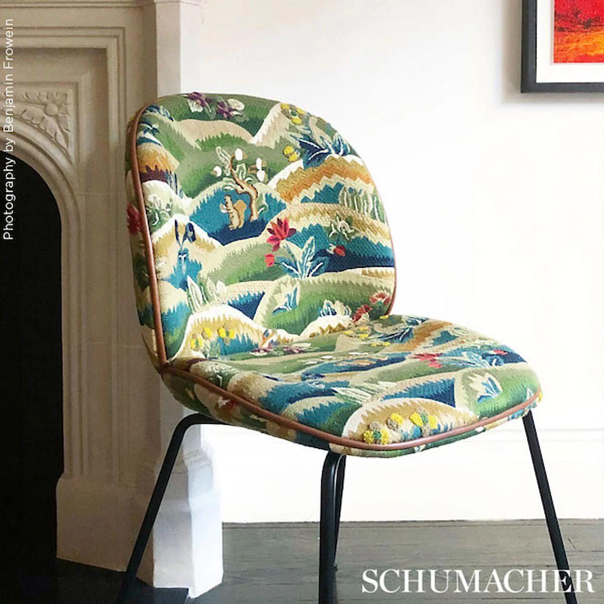 Schumacher Gerry Embroidery Document Fabric - Image 5