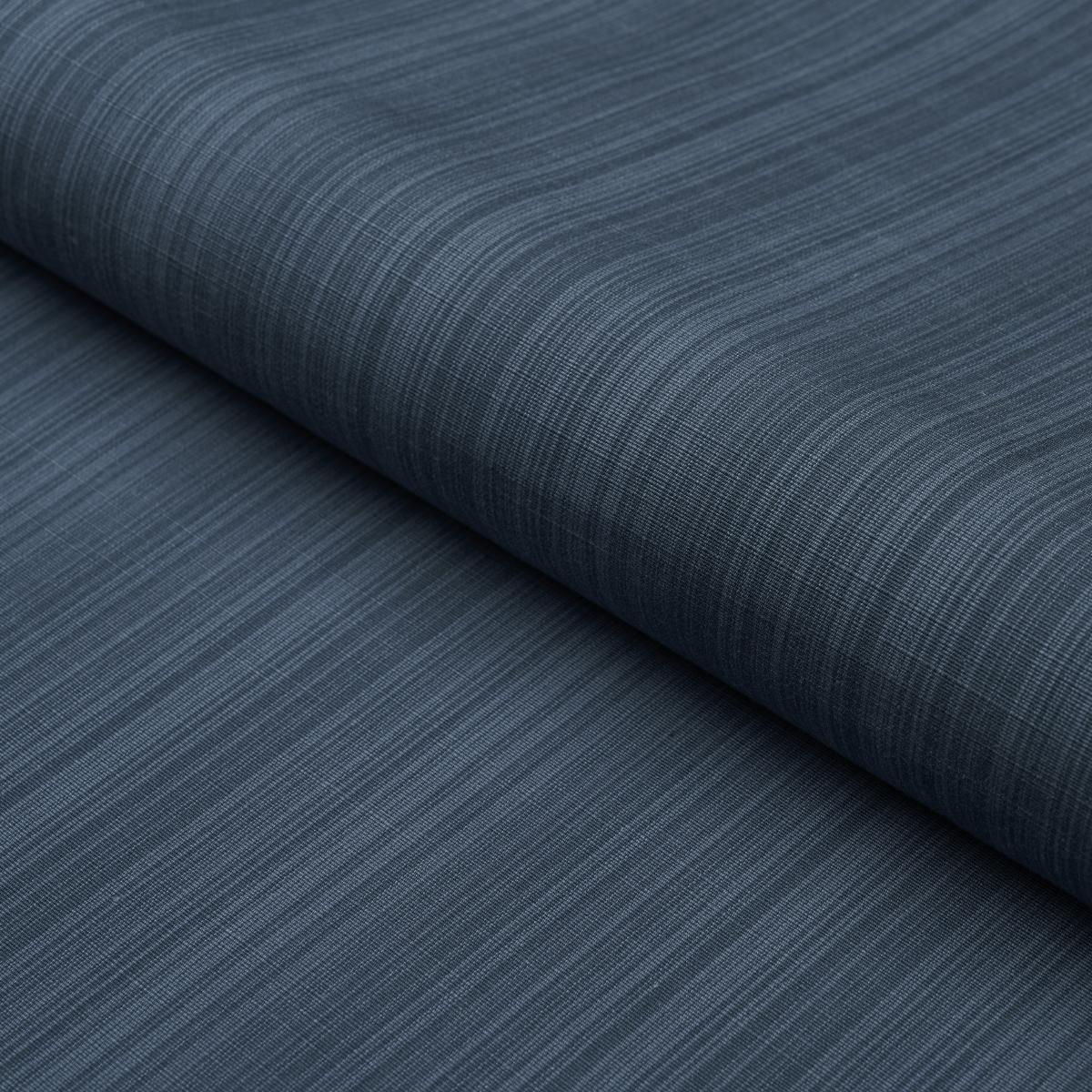 Schumacher Gracie Solid Strié Indigo Fabric
