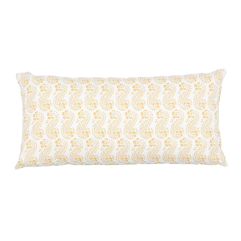 Schumacher Grass Green & Gold 24" X 12" Forest + Lani Pillow - Image 2