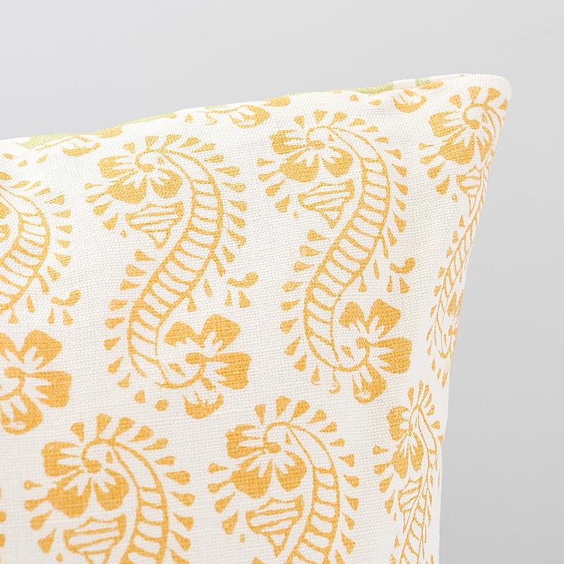 Schumacher Grass Green & Gold 24" X 12" Forest + Lani Pillow - Image 4