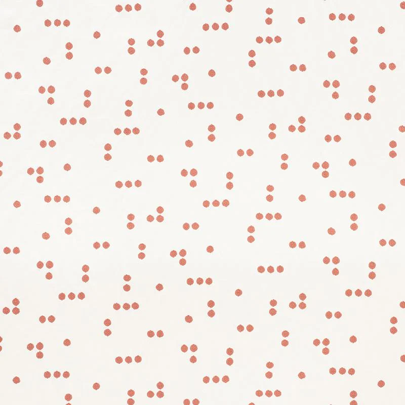Schumacher Great Rock Embroidery Coral Fabric