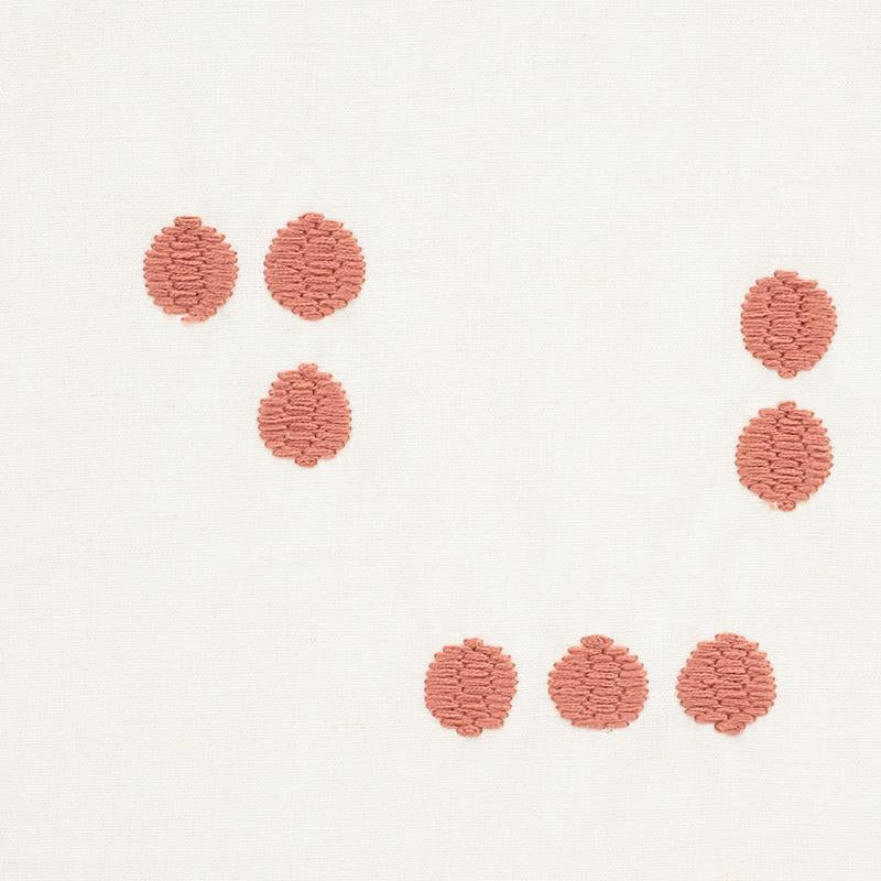 Schumacher Great Rock Embroidery Coral Fabric - Image 2
