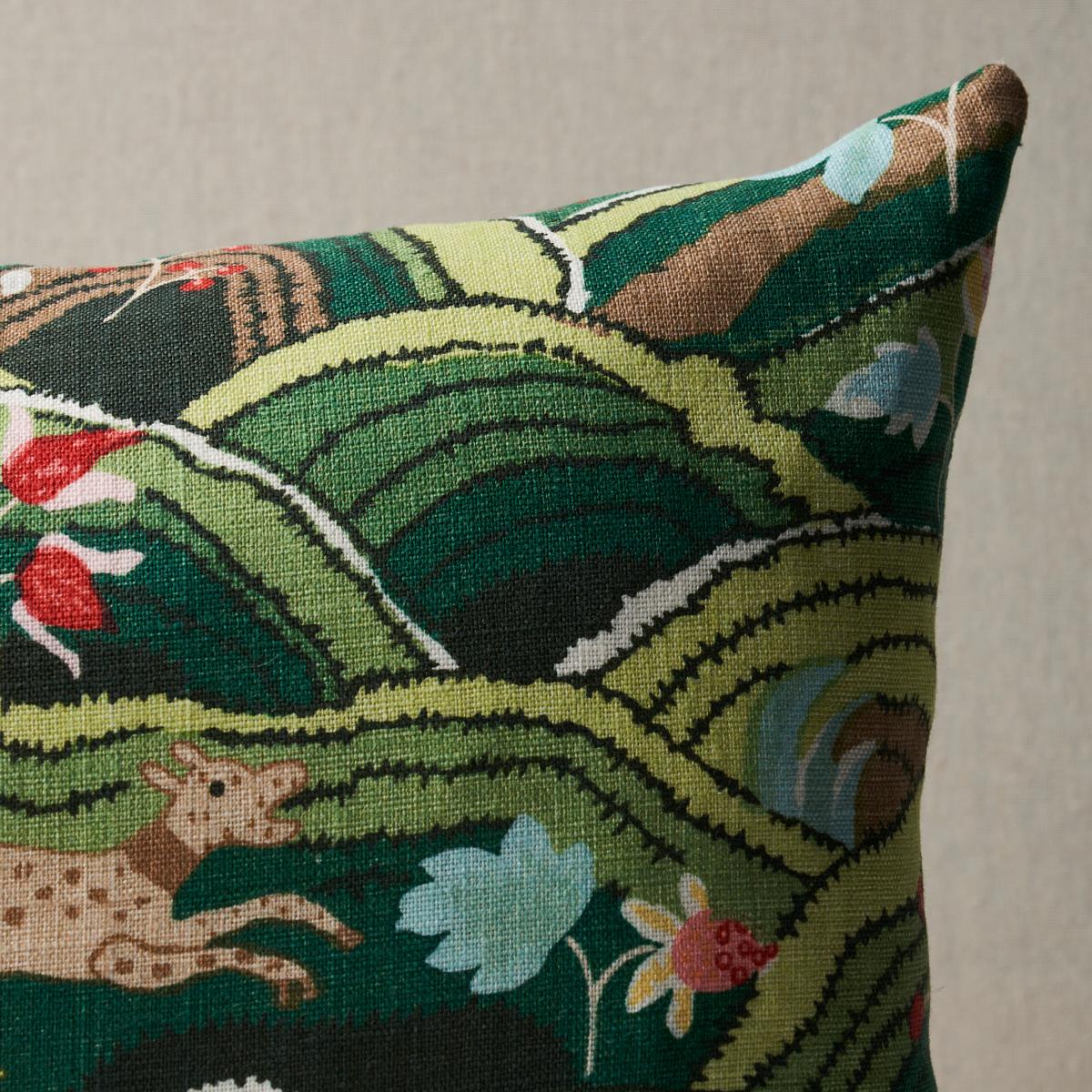 Schumacher Green 16" X 12" Rolling Hills Pillow - Image 4