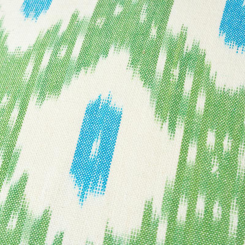 Schumacher Green 18" X 18" Indio & Presidio Ikat Pillow - Image 4