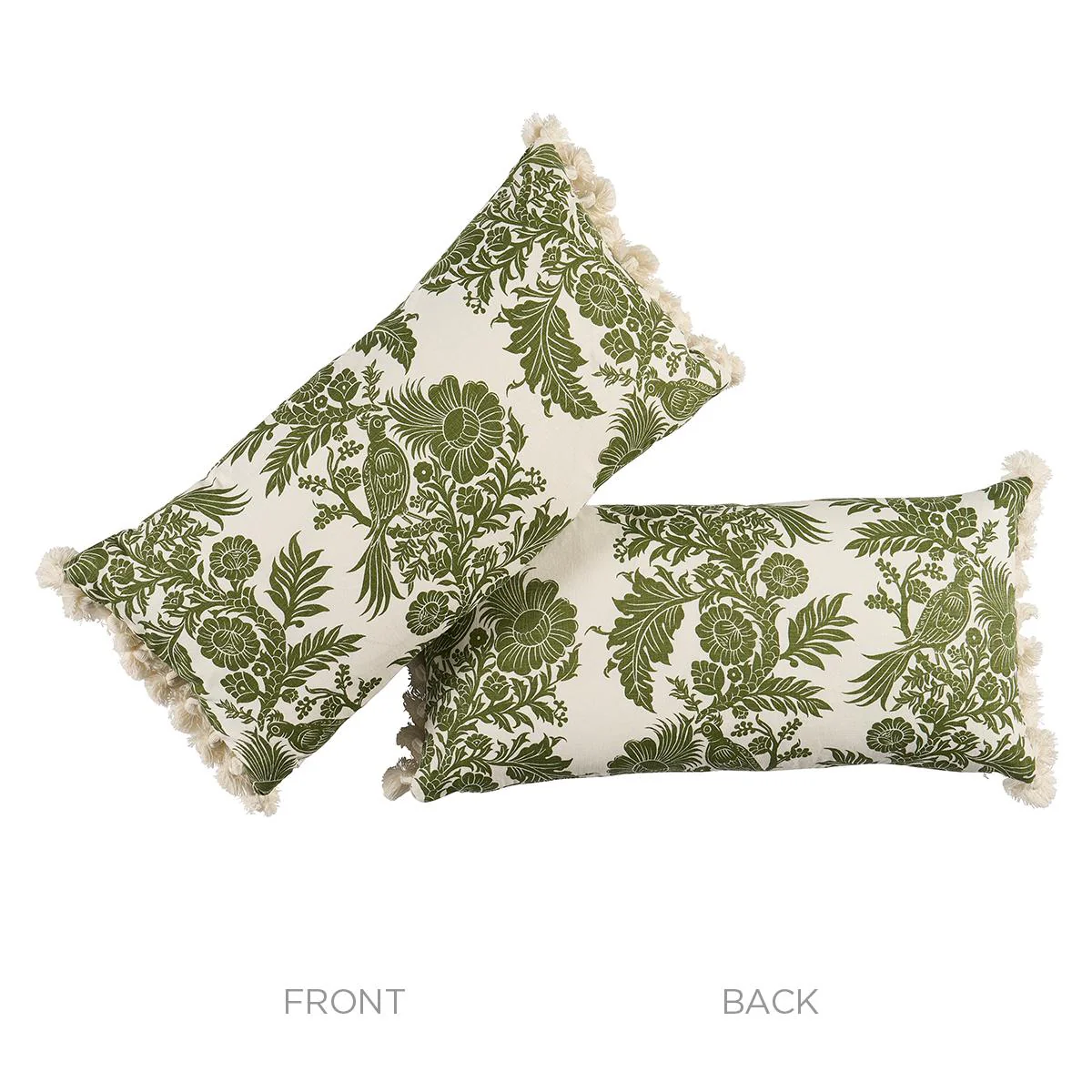Schumacher Green 24" X 12" Raven Woods Pillow - Image 3