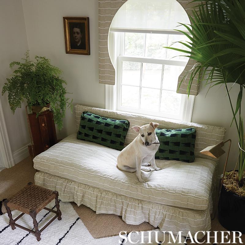 Schumacher Green 24" X 14" Tutsi Pillow - Image 6