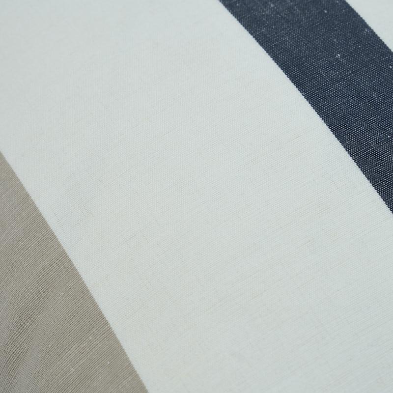 Schumacher Grey Sand 22" X 22" Lolland Linen Stripe Pillow - Image 5