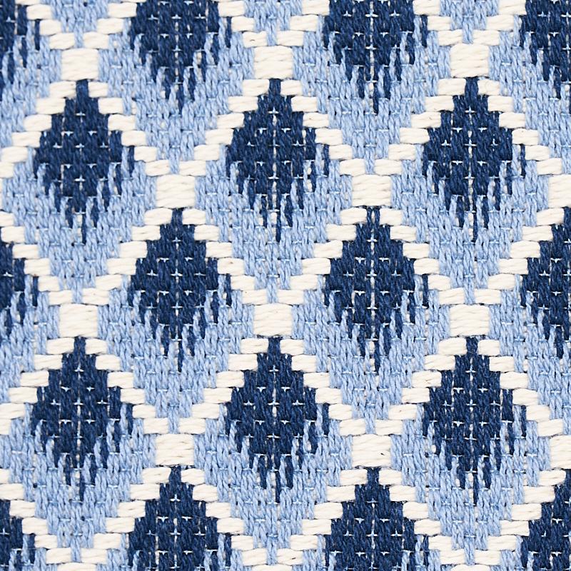 Schumacher Hammerick Diamond Blue Fabric - Image 3