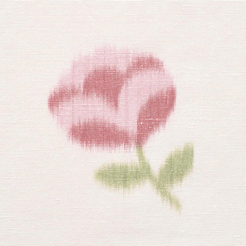 Schumacher Hanako Ikat Rose Fabric - Image 3