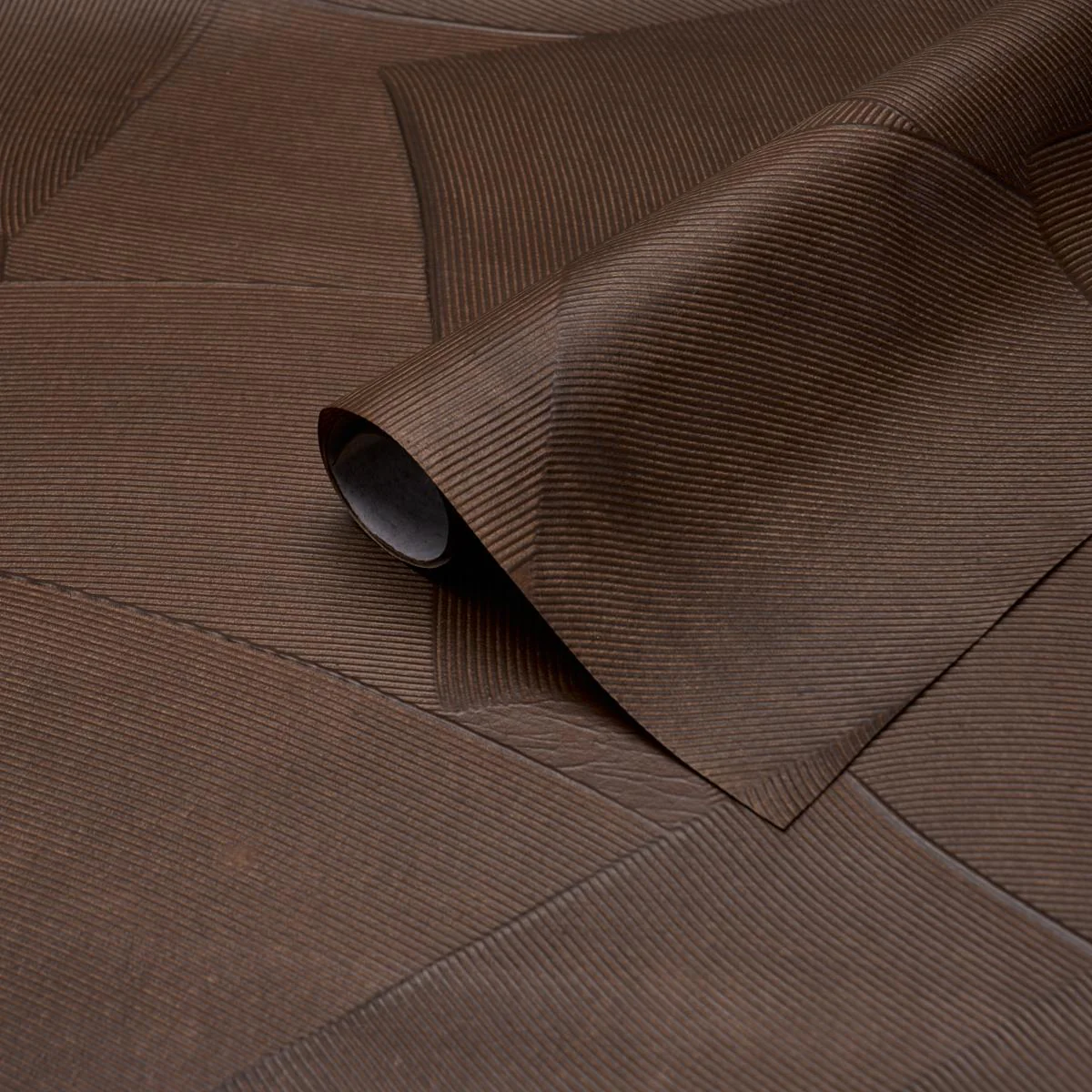Schumacher Hand Combed Plaster Brown Wallpaper - Image 3