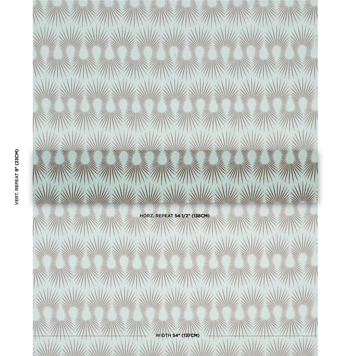 Schumacher Hedgehog Duck Egg Brown Fabric - Image 3