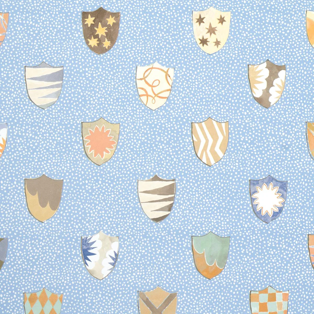Schumacher Heraldic Oxford Blue Wallpaper - Image 4