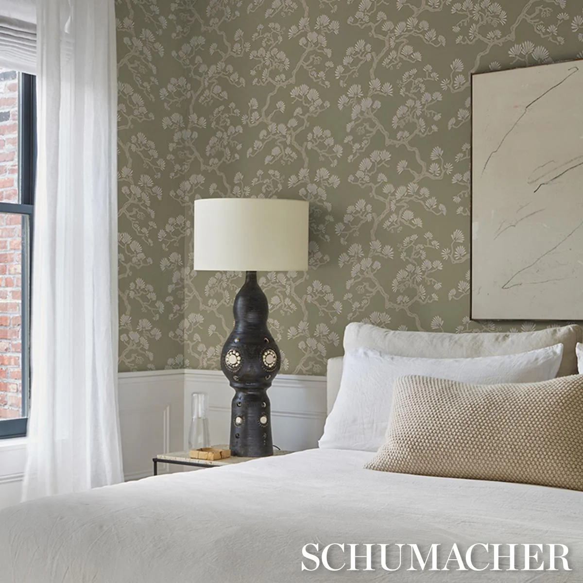 Schumacher Hinata Sage Wallpaper - Image 5