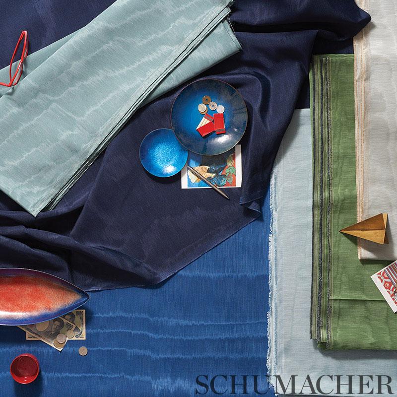 Schumacher Incomparable Moiré Sterling Fabric - Image 3