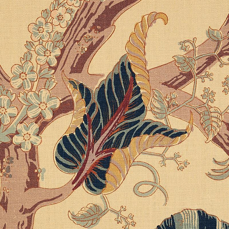 Schumacher Indian Arbre Tea Fabric - Image 5