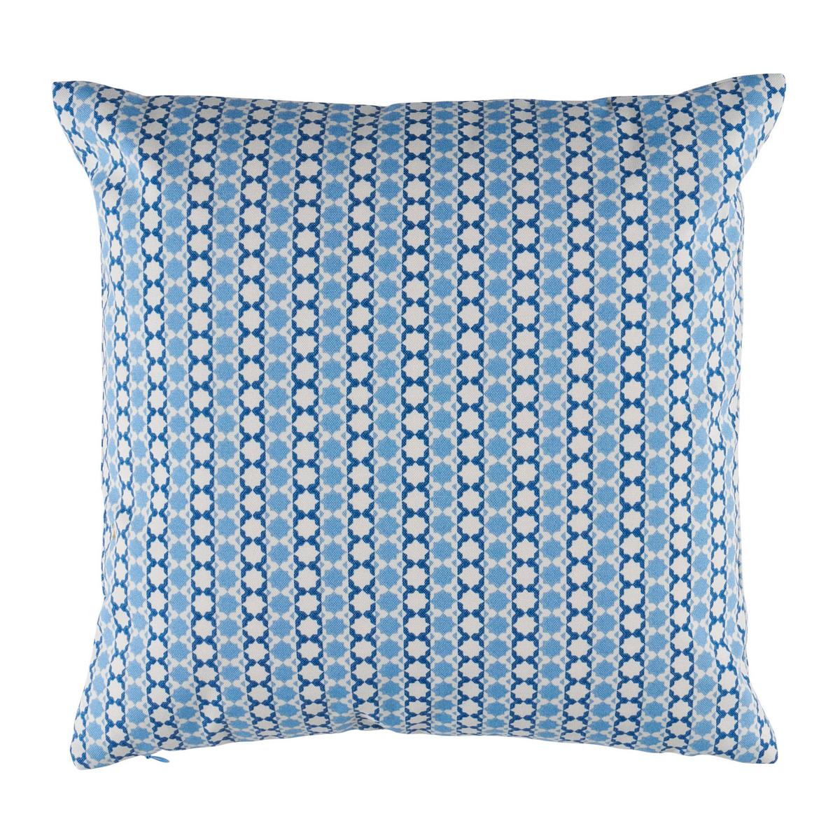 Schumacher Indigo 16" X 16" Posy I/O Pillow