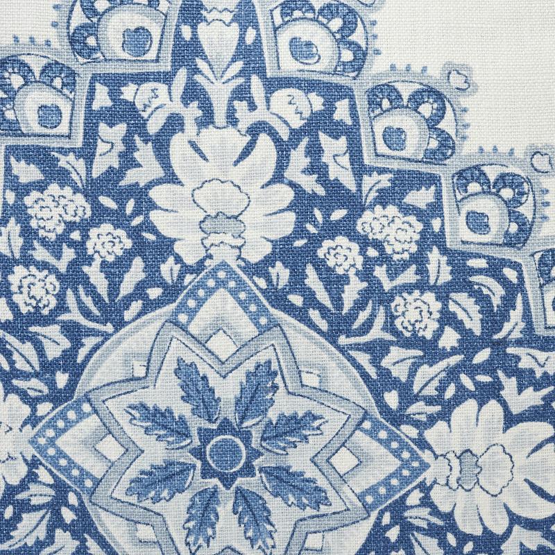 Schumacher Indigo 18" X 18" Montecito Medallion Pillow - Image 3