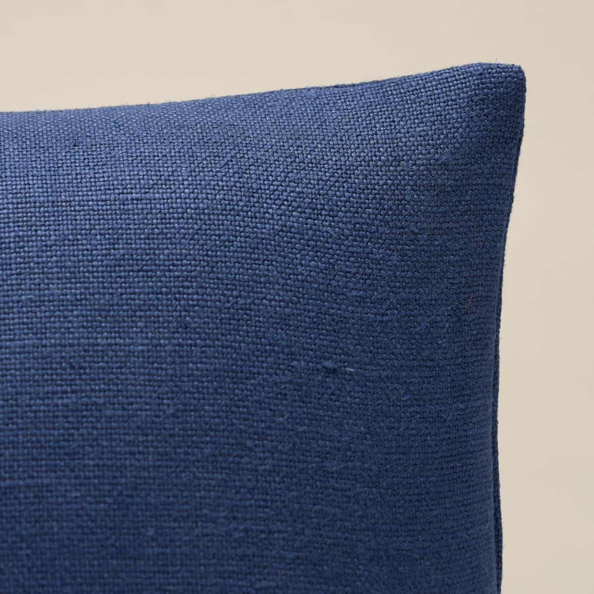 Schumacher Indigo 18" X 18" Piet Performance Linen Pillow - Image 2