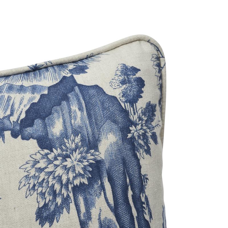 Schumacher Indigo 18" X 18" Shengyou Toile Pillow - Image 5