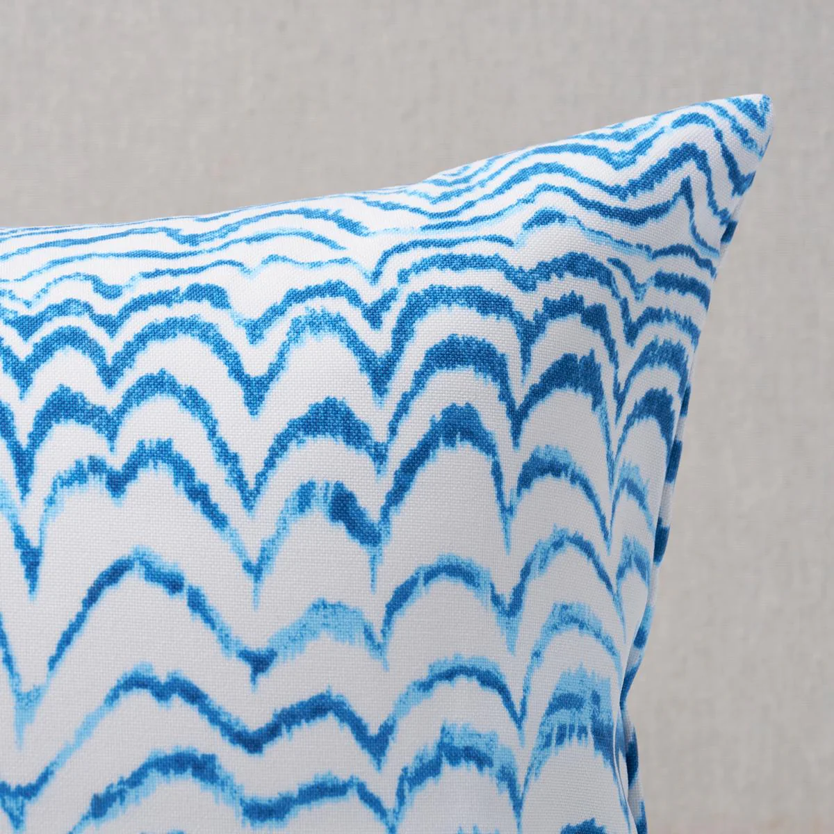 Schumacher Indigo 24" X 12" Ink Wave Print I/O Pillow - Image 3