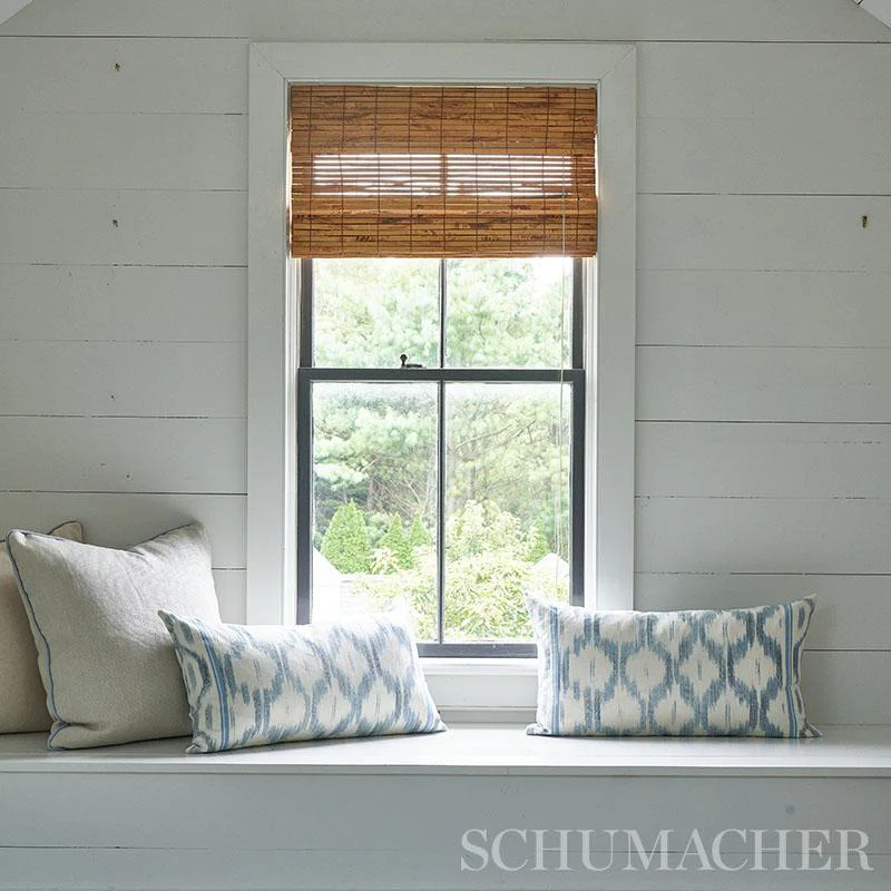 Schumacher Indigo Blue 26" X 15" Santa Monica Ikat Pillow - Image 4