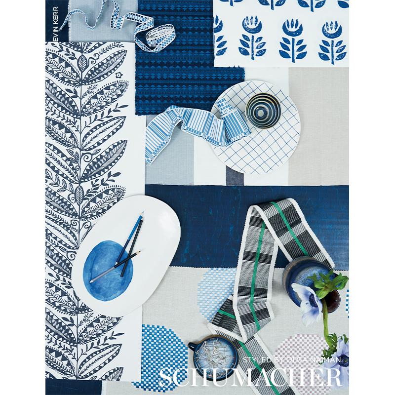 Schumacher Indigo Carmo Tape Wide - Image 6