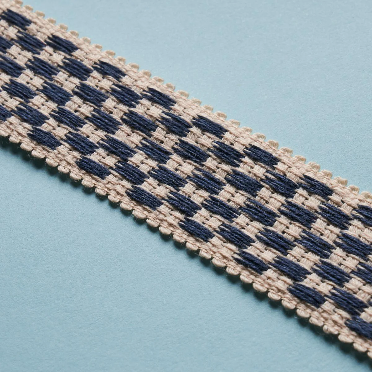 Schumacher Indigo Crawford Check Tape Medium - Image 4