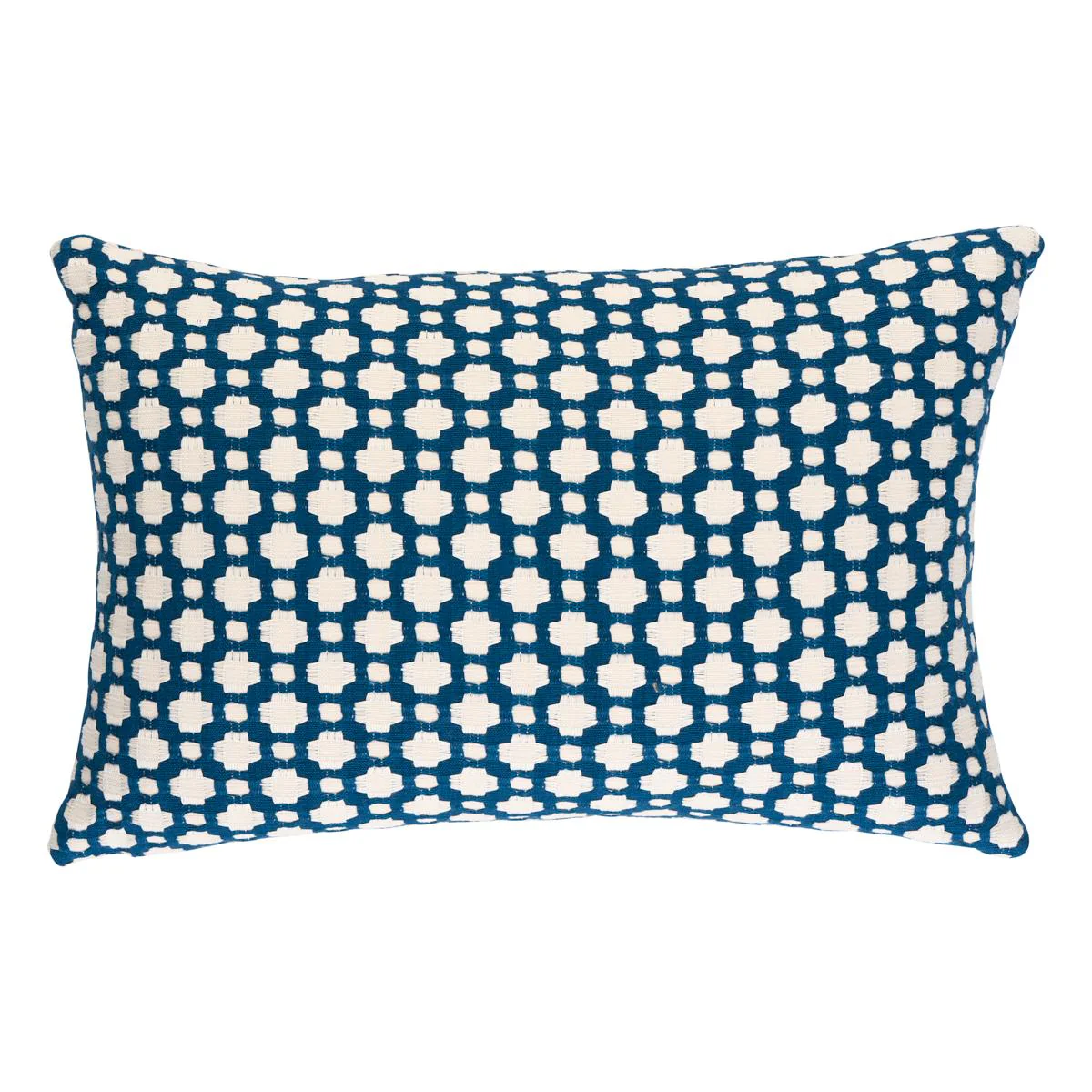 Schumacher Indigo/Ivory 18" X 12" Betwixt Pillow