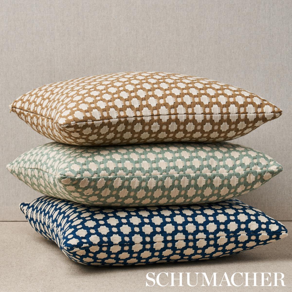 Schumacher Indigo/Ivory 22" X 22" Betwixt Pillow - Image 4