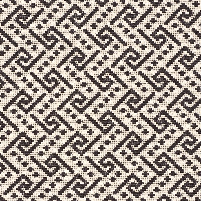 Schumacher Ionic Weave Black Fabric - Image 2