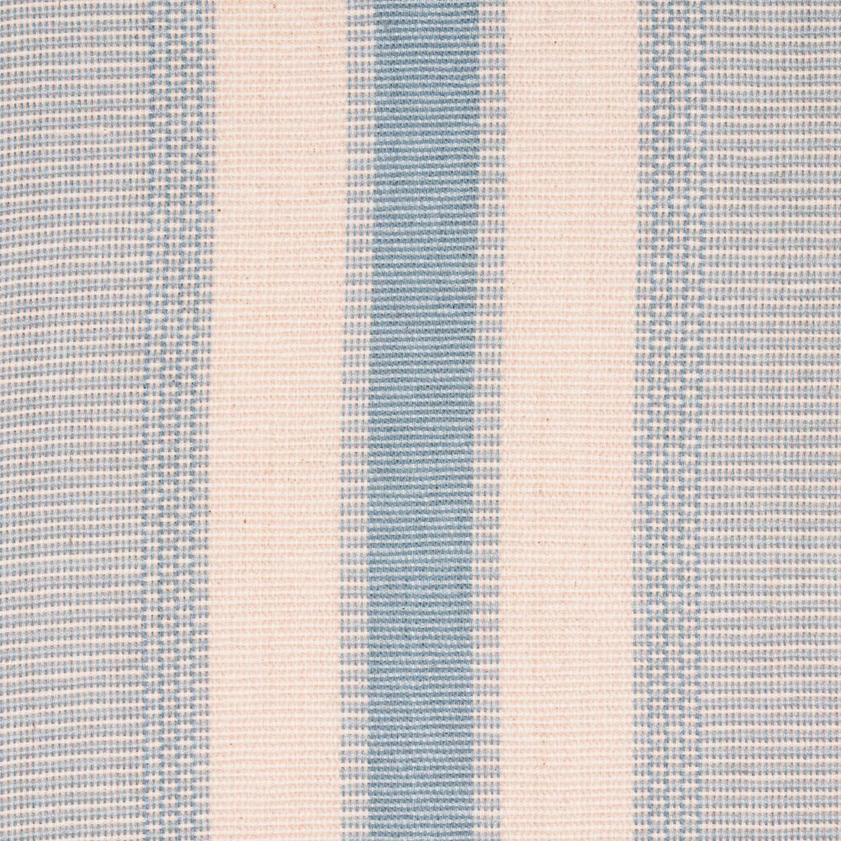 Schumacher Ipala Hand Woven Stripe Sky Fabric - Image 3