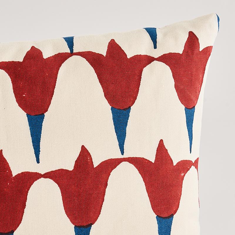 Schumacher Iron & Indigo 24" X 12" Tulip + Seed Pillow - Image 4
