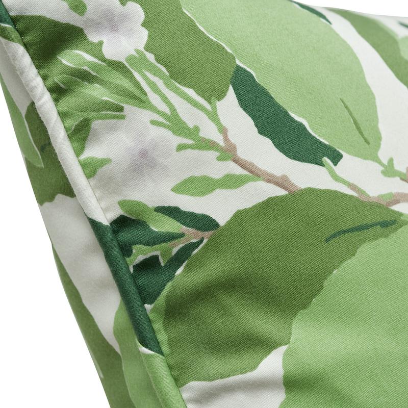Schumacher Ivory 18" X 18" Dogwood Leaf Pillow - Image 3